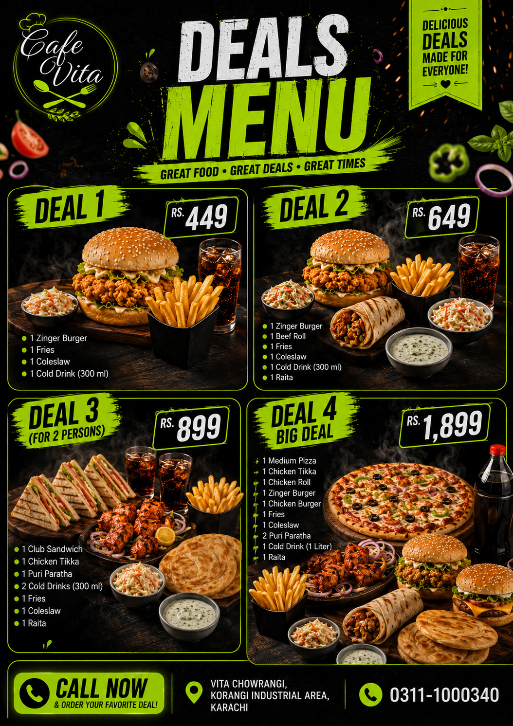Cafe Vita deals menu
